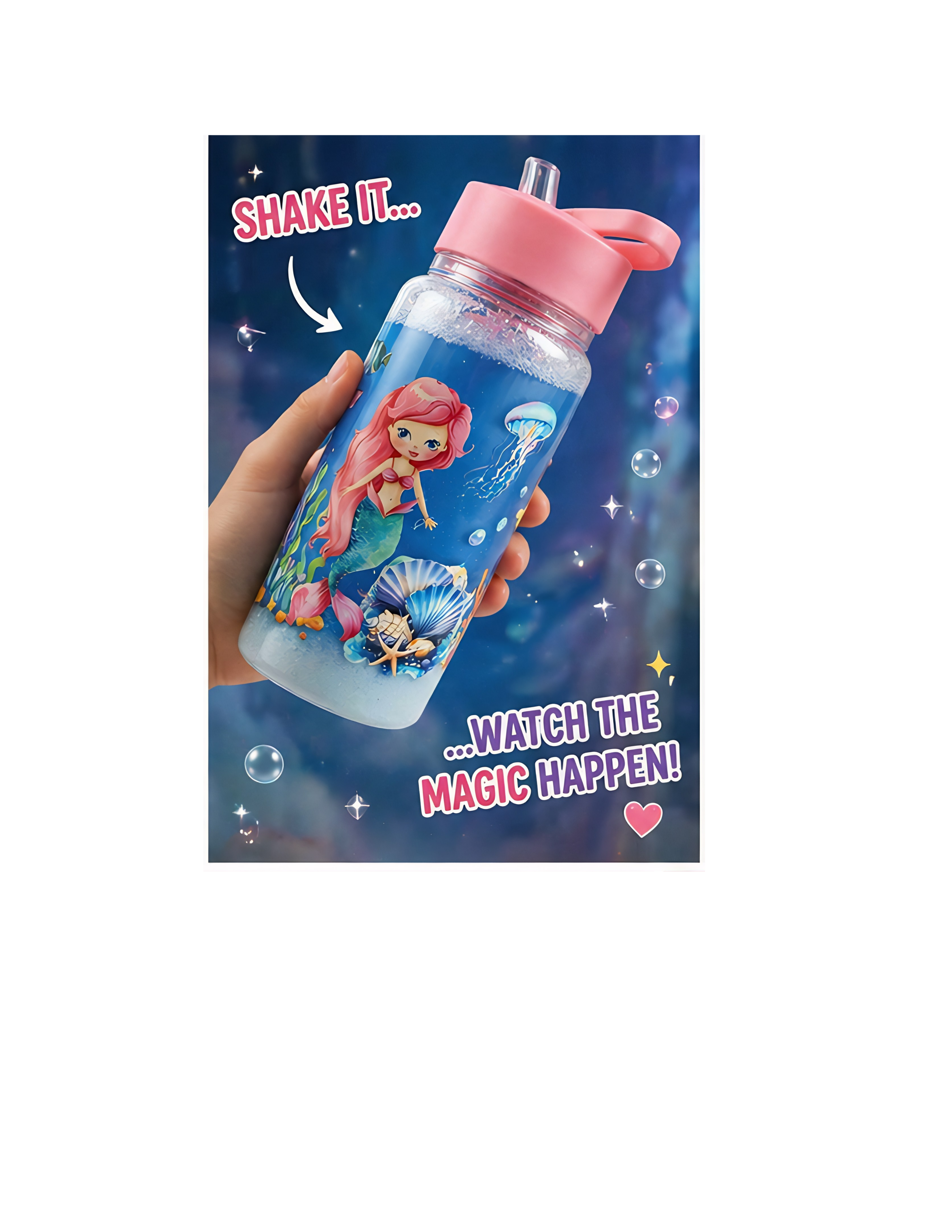 Kids Snow Globe Tumbler 10oz  Cup with Straw – Fun Designs