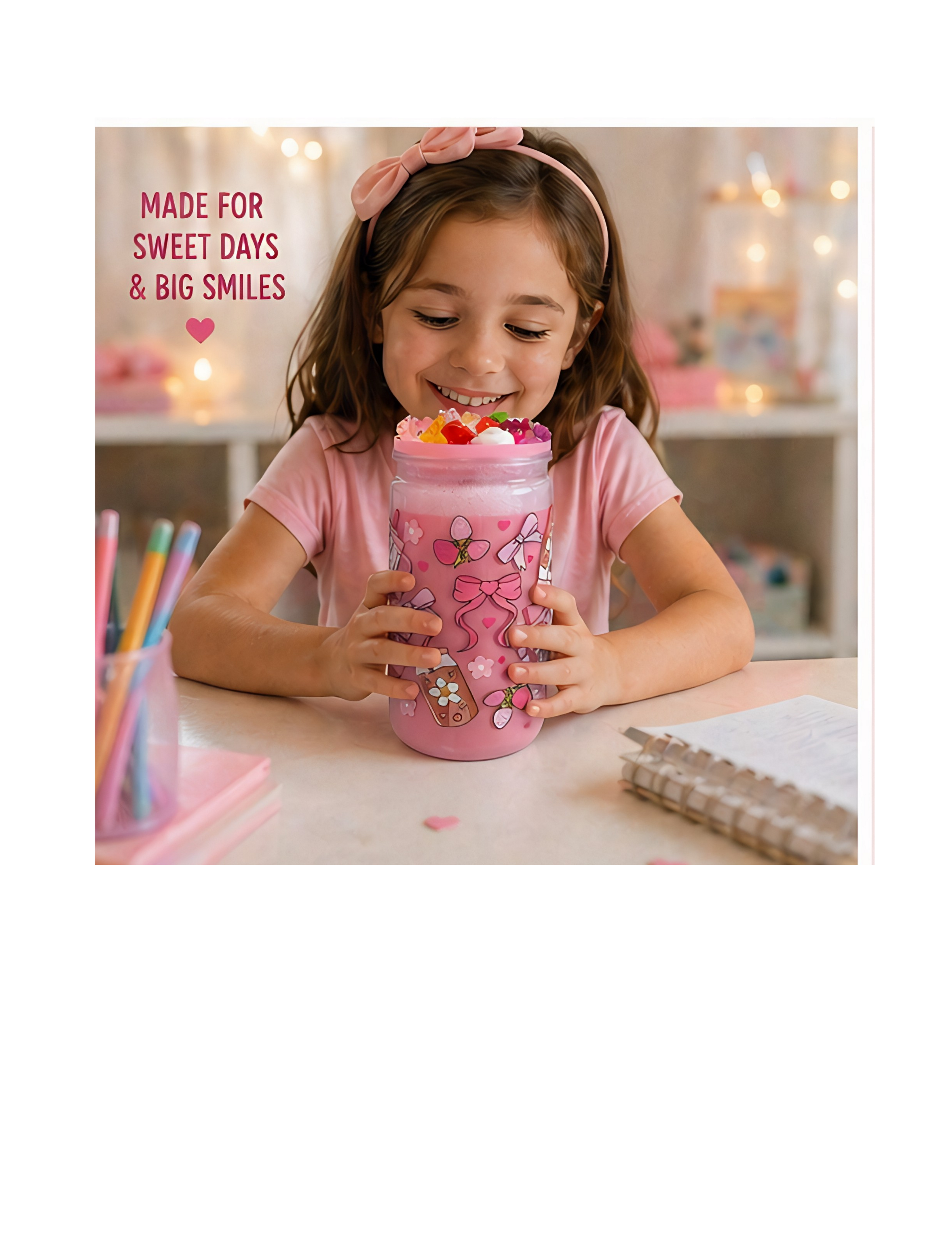 Strawberry Milk Snow Globe Tumbler 16 oz – Custom Liquid Effect Cup with Decorated Lid