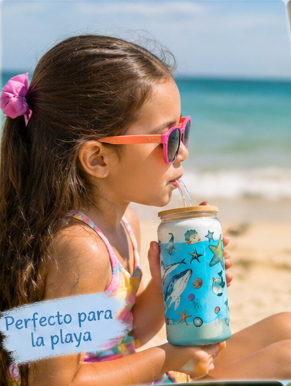 Snow Globe de Cristal “Ocean Dreams” – Vaso Decorativo con Arena Real y Diseño Marino